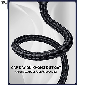Cáp Sạc Nhanh Collen, Tích Hợp Tai Nghe Đầu Ngang Gaming, Chống Đứt, Chống Rối, dành cho iPhone XS max/11/11 Pro max ( Màu ngẫu nhiên ) - Hàng Chính Hãng