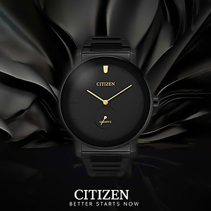 Đồng Hồ Nam Citizen Dây Thép Không Gỉ BE9187-53E - Mặt Đen