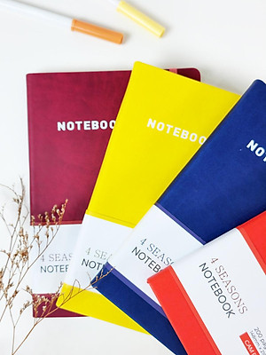 Sổ Bìa Da A5 - Kẻ Ngang 200 Trang 80gsm - 4 Seasons - The Sun 02 - Màu Vàng Chanh