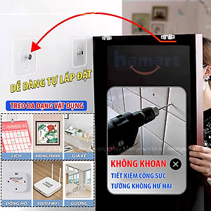 Đinh Móc Treo Khung Tranh Ảnh Không Khoan Dán Tường Đa Năng Vít Treo Cục Wifi Gương Nhà Tắm Đồng Hồ