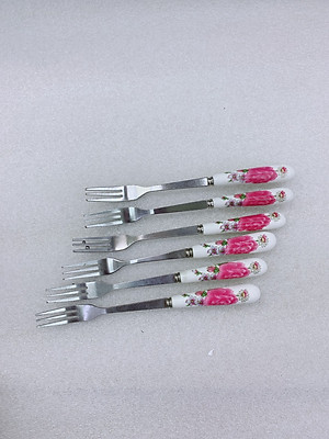 DĨA ĂN HOA QUẢ CÁN SỨ HOA HỒNG - ANTH623