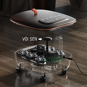 Bồn (Máy) Ngâm Massage Chân Nikio NK-195 NEW - Tự Động Làm Nóng Nước Và Giữ Ấm Nước, Tùy Chỉnh Được Nhiệt Độ Nước, Có Điều Khiển Cầm Tay - Cải Thiện Giấc Ngủ, Giảm Stress, Giảm Đau Nhức Chân, Lạnh Chân