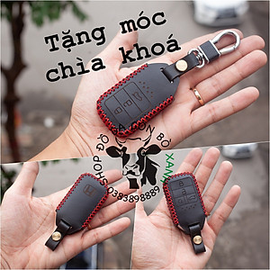 Bao da dành cho chìa khoá Honda City, CRV, CIVIC, ACCORD, CR-V loại smartkey handmade da thật 003