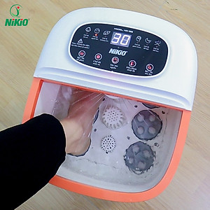 Bồn (Máy) Ngâm Massage Chân Nikio NK-195 NEW - Tự Động Làm Nóng Nước Và Giữ Ấm Nước, Tùy Chỉnh Được Nhiệt Độ Nước, Có Điều Khiển Cầm Tay - Cải Thiện Giấc Ngủ, Giảm Stress, Giảm Đau Nhức Chân, Lạnh Chân