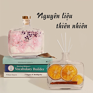 Nước Hoa Thơm Phòng Hoa Nhài Tây - Tạo Không Gian Thoái Mái Có Que Gỗ Lọ Tự Khuếch Tán 100ml