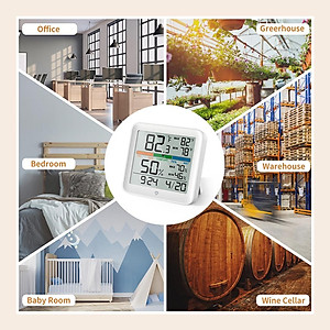 Đồng hồ đo nhiệt độ ẩm Xiaomi Youpin độ chính xác cao màn hình LCD
