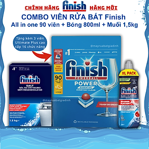 [HCM] Viên rửa bát Finish All in one 90 viên hương chanh