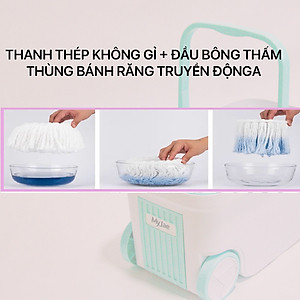 [Tặng Bông Lau] Bộ Lau Nhà MyJae Đài Loan Sợi Microfiber Xoay Siêu Tốc 360 Độ Thông Minh 129.5cm