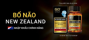 Viên uống bổ não nhập khẩu chính hãng New Zealand GO GINKGO 9000+ (30 viên) hỗ trợ tăng cường tuần hoàn não, cải thiện trí nhớ, tăng khả năng tập trung