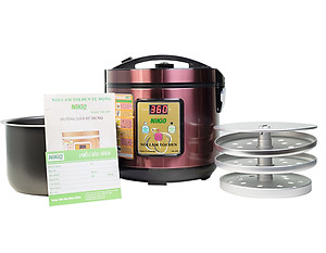 Máy (Nồi) Làm Tỏi Đen Nikio NK-688 - Dung Tích 5 Lít, Làm Được 1.5 Kg Tỏi, Công Nghệ Ủ Tỏi Nhật Bản Cho Tỉ Lệ Thành Công 99%, Tự Động Sấy Khô Giúp Tỏi Thơm Ngon Chuẩn Vị - Đỏ Tím