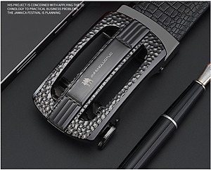 Thắt lưng nam da bò nguyên chất mặt khóa tự động hợp kim cao cấp