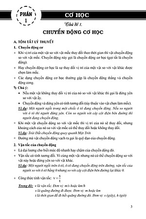 Chuyên đề bồi dưỡng học sinh giỏi Vật lí 8