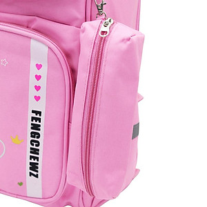 Ba Lô Bé Gái Học Sinh Chống Gù Kèm Bóp Viết - Hình Kỳ Lân - Hong Sheng 9882 - Màu Hồng