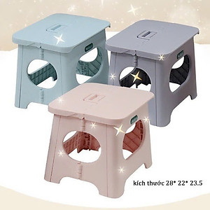 Ghế Gấp Gọn Hokori Nhựa Việt Nhật Mẫu Mới 2059, Ghế Xếp Lùn Tiết Kiệm Không Gian Size lớn (28*22*23.5cm) - HÀNG VIỆT NAM