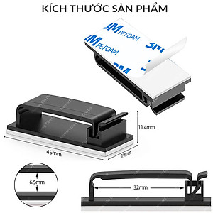 COMBO 2 Kẹp Dây Điện Dán Tường Bản Lớn Có Chốt Nẹp Cố Định Dây Cáp Điện Keo 3M Siêu Dính Tiện Lợi