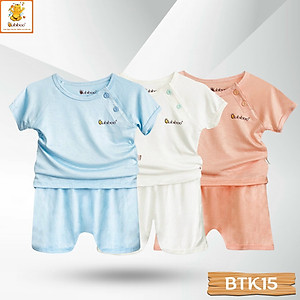 Bộ sơ sinh cộc tay vải visco siêu mềm mại BTK15