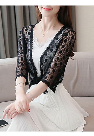 [CHẤT LƯỢNG LOẠI 1] Áo khoác nữ, áo khoác ren tà ngắn 13 cao cấp, thoáng mát, sang trọng C130