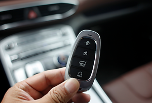 Bao Da Chìa Khóa Ô Tô Handmade Hyundai Santafe 2021 4 nút da bò thật - hàng chính hãng