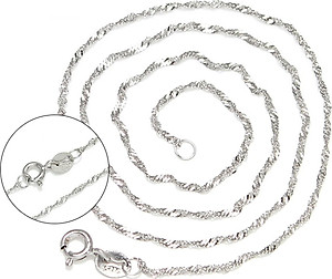 Dây chuyền bạc trắng dạng xoắn - Ngọc Quý Gemstones