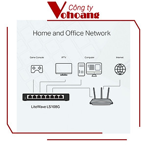 Bộ Chia Tín Hiệu TP-Link LS108G Switch Để Bàn 8 Cổng 10/100/1000Mbps - Hàng Chính Hãng