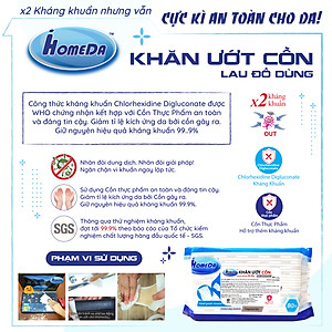 Khăn ướt cồn kháng khuẩn cao cấp iHomeda ( Gói 80 Tờ) - iHomeda Premium anti-bacteria alcohol wipes ( 80 sheets per package)