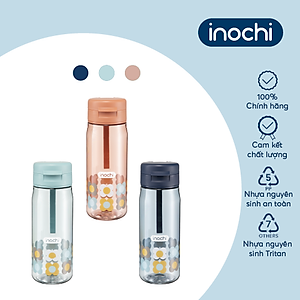 Bình nước Inochi - Kita Fami 500ml màu Xanh chàm