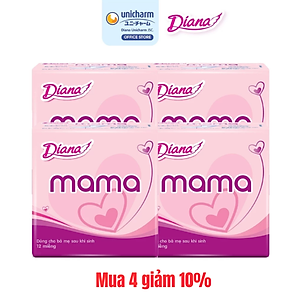 Băng Vệ Sinh Diana Mama Dùng Cho Mẹ Sau Sinh 12 Miếng/Gói