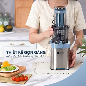 Máy ép chậm Elmich JEE-8769, công suất 200W, tốc độ quay 65 vòng/phút, độ ồn thấp dưới 62db  - Hàng chính hãng