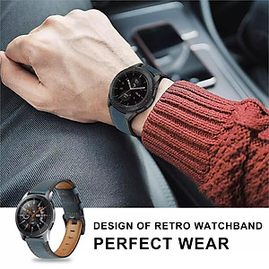 Dây da đồng hồ 22mm dành cho Huawei GT/ GT2 Honor Magic - chốt thông minh