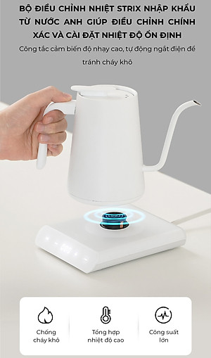 Bếp ấm cổ ngỗng đun nấu siêu tốc giữ nhiệt 600ml CAFE DE KONA