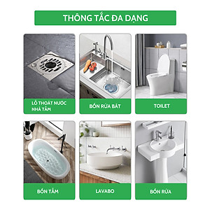Combo 2 lọ bột thông cống AMB, bột thông bồn cầu, bồn rửa bát, tắc cống siêu mạnh, hiệu quả an toàn