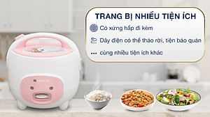 Nồi Cơm Điện Nắp Gài Sunhouse SHD8217W (1.2L) - Hàng chính hãng