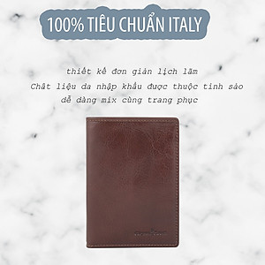 Ví Da Nam Gianni Conti Italy 907349BRO - Nâu