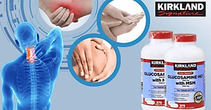 Glucosamine 1500mg Kirkland Signature Mỹ Giảm đau nhức xương khớp và Hỗ trợ sự vận động linh hoạt hiệu quả - OZ Slim Store 375 Viên/Hộp