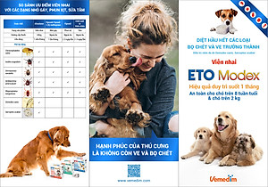 Viên nhai Vemedim Eto Modex diệt ve rận, bọ chét chó