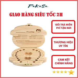Hộp Đựng Răng Sữa Của Bé Bằng Gỗ Lưu Giữ Làm Kỉ Niệm PaKaSa - Chính Hãng 