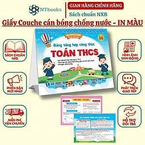 Sách - Combo Bộ Lịch Bảng Tổng Hợp Công Thức Toán Và Tiếng Anh THCS - Phiên Bản 5.0