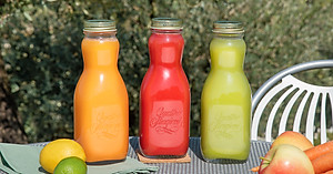 Chai thủy tinh nắp vặn Quattro 1000ml thân bầu - Bormioli Rocco - Italy