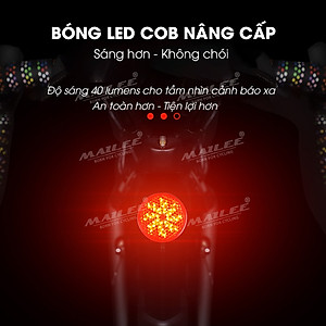 Đèn hậu cảnh báo xe đạp gắn sau CỐI XAY GIÓ AQ-113 dung lượng 500mAh 8 chế độ cảnh báo, sạc USB, chống nước IPX4 - Mai Lee