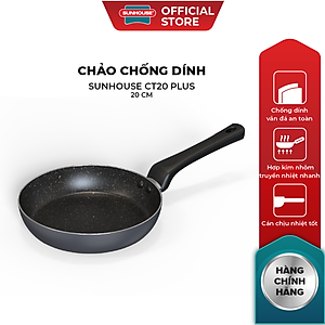 Chảo trơn vân đá Sunhouse CT Plus - Phủ sơn chống dính, dễ dàng làm sạch