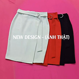 Chân váy nữ NEW DESIGN dáng dài thanh lịch vải kaki thun co giãn