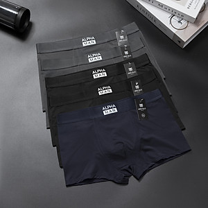 Quần boxer nam , quần lót đùi nam ALPHA được làm bằng chất thun lạnh mềm mịn thấm hút mồ hôi co giãn 4 chiều