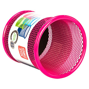 Cốc Cắm Bút Kim Loại Deli, 91X98Mm - Xanh Dương / Hồng / Trắng - 1 Cái - 9153