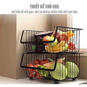 Kệ Để Rau Củ Quả Nhà Bếp, Giá Để Đồ Đa Năng, Kệ Để Đồ Nhà Bếp Sơn Tĩnh Điện Cao Cấp - Hàng Cao Cấp