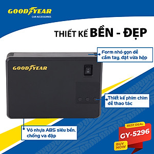 Bộ Kích Bình 400A Kiêm Bơm Lốp Xe GOODYEAR GY-5296 Đa Chức Năng Sạc Dự Phòng 10400mAh Đèn LED Khẩn Cấp - Nhập Khẩu Chính Hãng