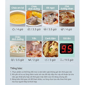 [BẢN QUỐC TẾ] Nồi Nấu Chậm Đa Năng Bear DDG-D20P1 - Dung tích 2L, Lòng nồi bằng sứ, Hẹn giờ - Hàng Chính hãng - Bảo hành 18 tháng