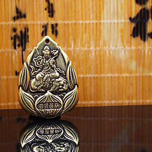 Dây chuyền mặt Phật Bản Mệnh hoa sen bằng đồng - MV02