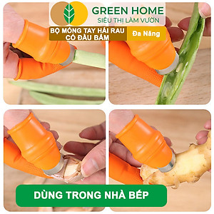 Bộ Móng Tay Hái Rau GreenHome, Có Đầu Bấm, Chống Bẩn Móng Tay, Bấm, Ngắt, Hái Rau Củ, Tiện Lợi