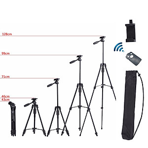 Tripod/ Chân đế dùng cho điện thoại và máy ảnh TTX-6218 - Có Remote chụp ảnh và túi đựng tiện lợi - Hàng chính hãng