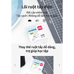 Lõi Ruột Tẩy Điện Deli – Hộp 40 Lõi - 71112
